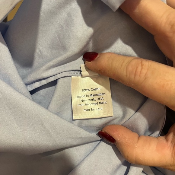 Rachel Comey Adair Oxford Blouse in Sky Blue, size 4 - Picture 7 of 11